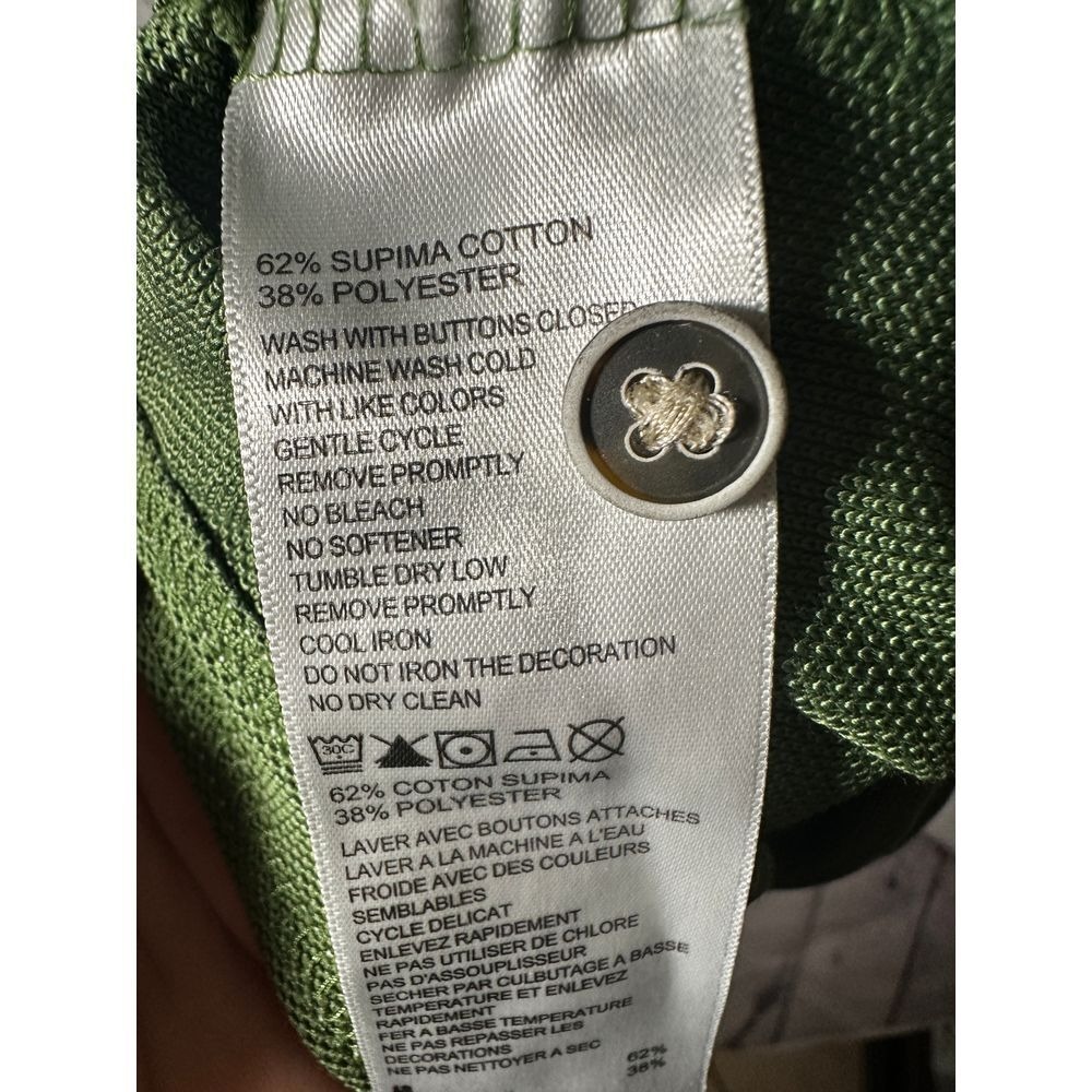 Tommy Bahama Mens Supima Cotton Emfielder Polo Shirt Olive Green Medium - Picture 4 of 5